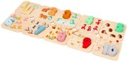 Drevené puzzle so zvieratkami - učenie sa počítať