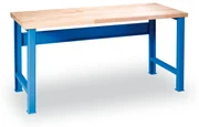 Dielenský pracovný stôl GD, buková škárovka, 2000 x 685 x 840 mm, modrá
