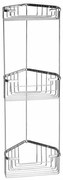 GEDY 2484 Smart trojposchodová rohová polica 20 x 59 x 15 cm, strieborná