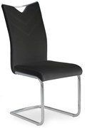 Jedálenská stolička Miley, čierna / strieborná