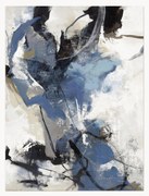 Ručne maľovaná tlač na plátne Blue vibes