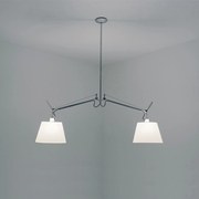 Artemide Tolomeo závesné svietidlo bez tienidla, hliník, 2x E27, 130cm