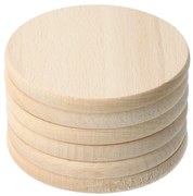 ČistéDrevo Súprava 6 okrúhlych podložiek z bukového dreva