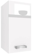 Kuchynská skrinka Belini horná 30 cm biely lesk INF SG30/1/WT/W/0/D