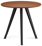 Konferenčný stôl PRIMO ZEN, priemer 80 cm, čierna podnož, čerešňa