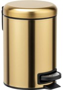 Wenko Pedálový odpadkový kôš Leman 3 l, matná zlatá, 3 l