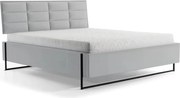 Manželská posteľ Soft Loft 140x200 S vnútorným úložným priestorom - zamat sivá Donna 3
