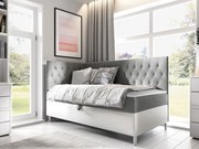 Kontinentálna posteľ Junior Gerdise 3, Strana: ľavá, Rozmer postele: 80x200, Dostupné poťahy: ekokoža Soft 017 (biela) + Fresh 14