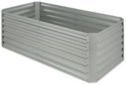 Blumfeldt High Grow Straight, vyvýšený záhon, 180 x 60 x 90 cm, 970 l, oceľ, pozinkovaný, strieborný