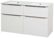 Mereo Mereo, Mailo, kúpeľňová skrinka s keramickým umývadlom 121 cm, chrómové madlo, MER-CN513