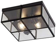 Searchlight 6769-26BK - Stropné svietidlo FLUSH 2xE14/40W/230V čierna