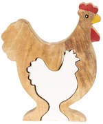 Drevená veľkonočné dekorácie Sliepka - 17 * 15 * 2 cm