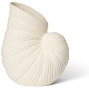 Ferm Living Kameninová váza Shell Pot Off White