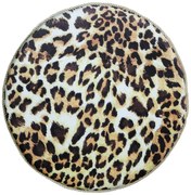 Okrúhly zamatový podsedák s motívom leopardej kože - Ø 40 * 3cm