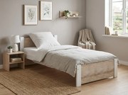 Posteľ IKAROS 80 x 200 cm, biela/dub sonoma Rošt: S latkovým roštom, Matrac: Matrac SOMMERA 18 cm
