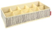 Tescoma Organizér na ponožky a bielizeň FANCY HOME, 40 x 18 x 10 cm, smotanová, S