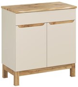 Skříňka pod umyvadlo Bali Nature s deskou 80 cm kašmírová/dub wotan