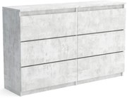 Veľká komoda 6 zásuviek ARIE šírka 120cm Špecifický