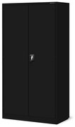 Dielenská skriňa SZYMON, 920 x 1850 x 500 mm, All Black: čierna