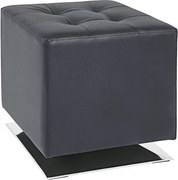 Taburet Beto, čierna ekokoža%