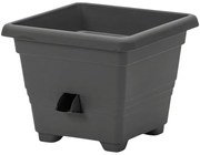 Plastia Kvetináč samozavlažovací Bergamot - 25x25 cm antracit, 25 x 25 cm