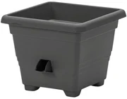 Plastia Kvetináč samozavlažovací Bergamot - 25x25 cm antracit, 25 x 25 cm