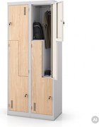 Šatníková skriňa typu L sivá, dub sonoma, 800x1850x450 mm: JULIA Eco Design
