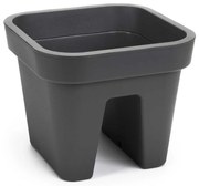 PLASTOVÝ KVETINÁČ LYS 24X29X29 CM ANTRACITOVÁ