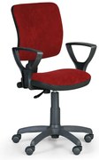 Pracovná stolička Milano II s podrúčkami, červená
