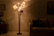 Stojacia lampa Levels čierna biela šedá