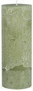 IB Laursen Stĺpová sviečka RUSTIC GREEN TEA 18 cm zelená
