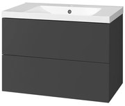 Mereo Mereo, Aira, kúpeľňová skrinka s umývadlom z liateho mramoru 81 cm, MER-CN751M