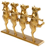 Dancing Cows dekorácia zlatá 40 cm