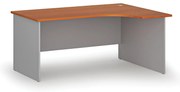 Rohový kancelársky písací stôl PRIMO GRAY, 160x120 cm, pravý, sivá/čerešňa