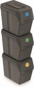 PROSPERPLAST Sada odpadkových košov SORTIBOX, 3x20l