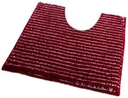 ROUTNER Kúpeľňová predložka PESCINA Červená 10609 - Červená / 50 x 50 cm WC s výkrojom 10609