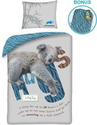 Bavlnené posteľné obliečky Animal Planet - motív Koala - 100% bavlna - 70 x 90 cm + 140 x 200 cm