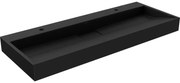 Mexen Ava, umývadlo na dosku z konglomerátu 2/O 120 x 46 cm, čierna matná, 23011272