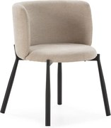 Béžové čalúnené jedálenské kreslá v súprave 2 ks Ginny – MOME