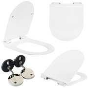 Rea Rea, toaletné sedátko z duroplastu s pomalým zatváraním a jednoduchým odopnutím, biela, REA-C6001