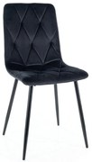 Jedálenská stolička Tom Velvet, čierna