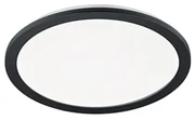 Okrúhle stropné svietidlo čierne 40 cm vrátane LED 3-stupňovo stmievateľné IP44 - Lope