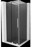 Mexen Velar posuvný sprchovací kút 90 x 90 cm, grafit, biela - 871-090-090-41-20