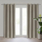 ZÁVES NA KÚŽKOCH NERISA 140X250 CM TMAVOBÉŽOVÁ