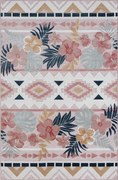 Kusový koberec Flora II rosa – na von aj na doma, 80x150, viacfarebná, chodba / predsieň, My Flair