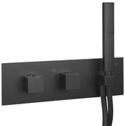 Sapho Sapho, DIMY podomietková sprchová termostatická batéria, kompletná, 2 výstupy, čierný, DM493BL