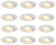 Sada 12 vstavaných bodových svetiel bielych GU10 35 mm - Edu