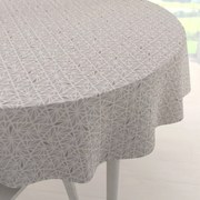 Biante Bavlnený okrúhly obrus Sandra SA-628 Sivobéžová mozaika na bielom Ø 50 cm