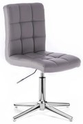 LuxuryForm DESIGN Stolička TOLEDO na striebornom kríži - šedá