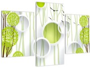 Obraz abstrakcie so stromami (90x60 cm)